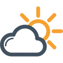 Partly Cloudy. Breezy. Cloud cover 34%